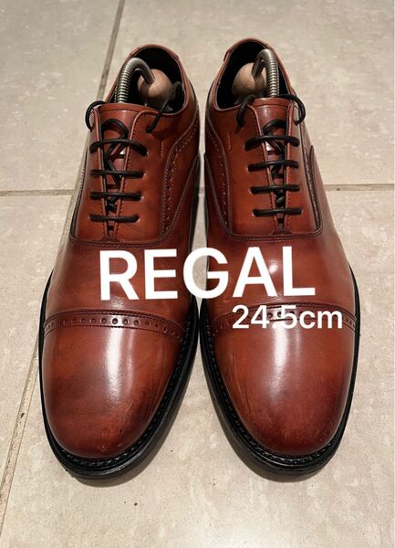 最終値下!REGAL ストレートチップ 24.5 ブラウン