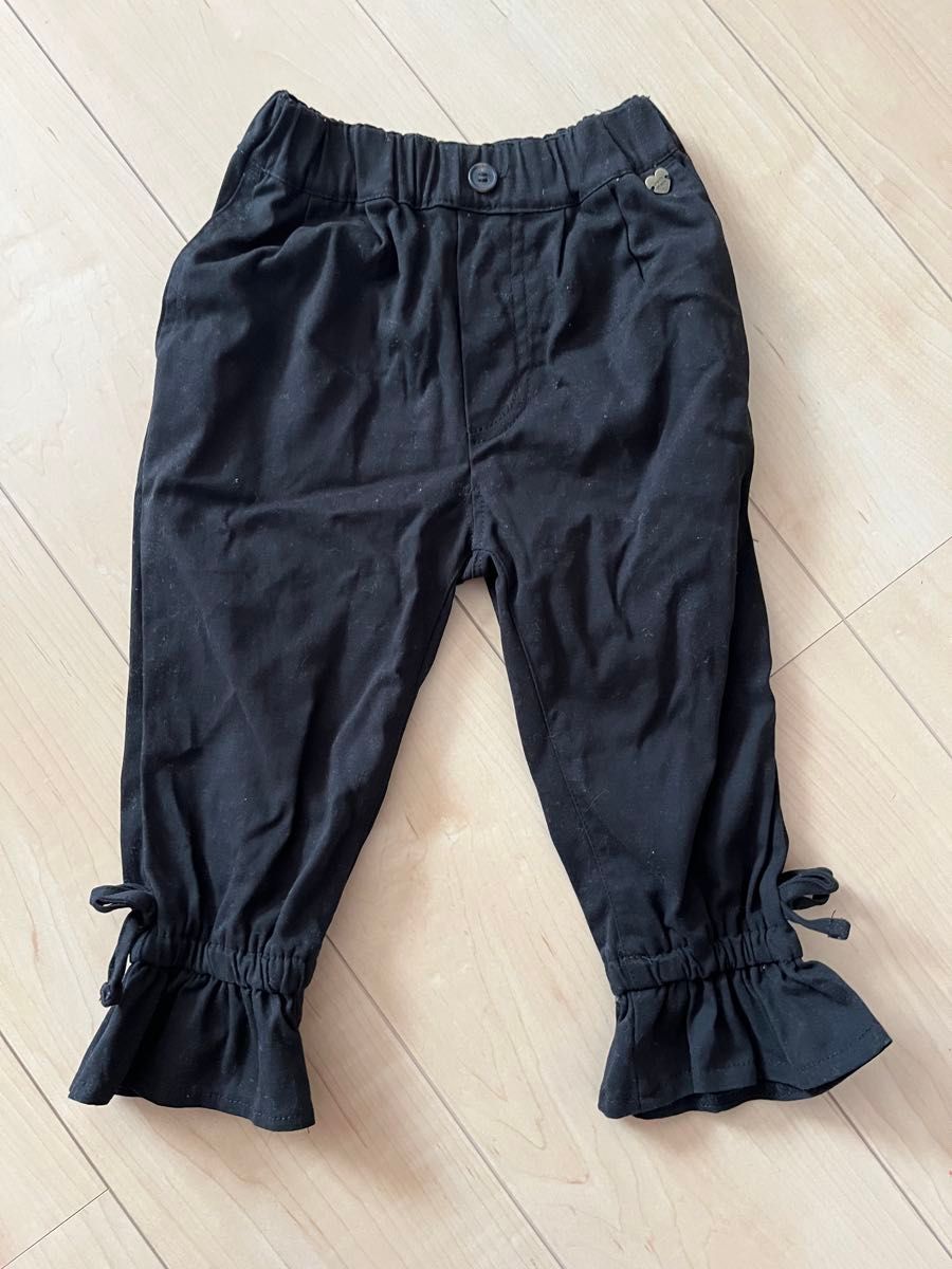 petit main プティマイン 裾フリルタックパンツ ボトムス ズボン