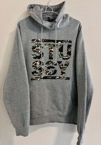 Stussy パーカー フーディー 迷彩 00S USA プルオーバー スウェットパーカー