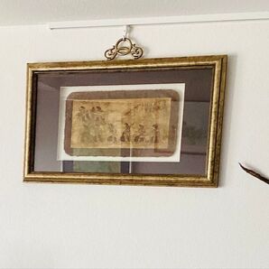 お値下げしました 極美品 極稀 唐代宮廷楽女 手描き水墨画 アンテイーク仕上げ 香港のペニンシュラホテル画廊で購入 シックで華やか