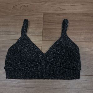 ZARA ザラ ニット ブラ キャミ グレー S