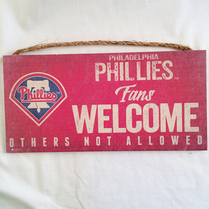 MLB filler Delphi e a Filly zPhiladelphia Phillies wood wellcome autograph board 2090