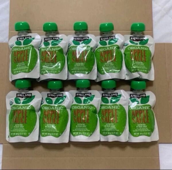 アップルソース KIRKLAND シグネチャー オーガニック パウチ 90g×10個 無農薬 林檎 果物 加工品