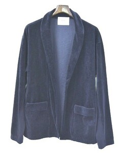 salvy; (サヴィー) SLUB VELOUR SHAWL COLLAR CHABAORI JACKET スラブベロアショールカラー　ジャケット カーディガン ガウン 法被 3