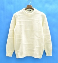 OFFICINA36 オフィチーナ36 CREW NECK KNIT クルーネックニット S WHITE FR150 SWEATER セーター 長袖 MADE IN ITALY イタリア製_画像1