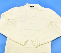 OFFICINA36 オフィチーナ36 CREW NECK KNIT クルーネックニット S WHITE FR150 SWEATER セーター 長袖 MADE IN ITALY イタリア製_画像3