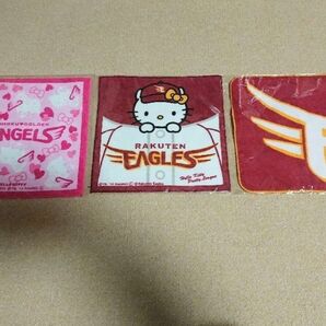 楽天イーグルス ロゴプチタオル1枚&楽天イーグルス×ハローキティ コラボ プチタオル2枚・合計3枚まとめ売り ミニタオル