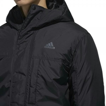 【新品】アディダス adidas メンズ ウインタージャケット LIGHT INSULATION COAT CZ0624 黒 Msize ベンチコート サッカー バスケ ブラック_画像4