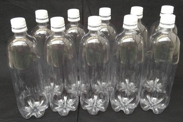 空ペットボトル 1L×10本セット ●●送料無料●●要在庫確認●● DIY キャンプ 防災 ガーデニング 工作 水汲み 使い方最下段参照