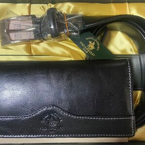 未使用 ギフトボックス 長財布&ベルト サンタバーバラ