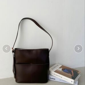 un+frame pocket square tote bagスクエアPUトート