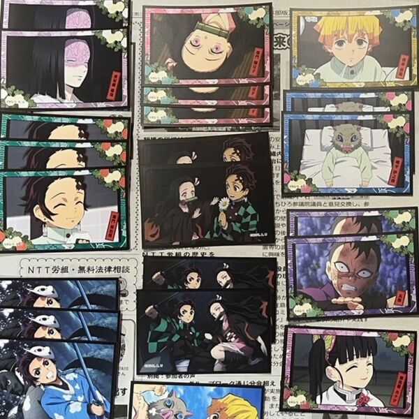 新品!鬼滅の刃ウエハース付属シールカードお好きなキャラクター十枚セット