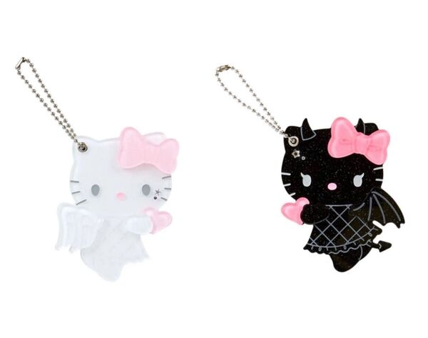 サンリオ 天使小悪魔デザインシリーズ ハローキティ Sanrio サンリオキャラクターズ スライドミラー 天使 小悪魔 2点セット