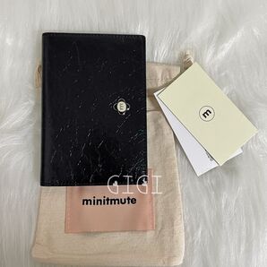 未使用 ミニミュート minitmute パスポートケース パスケース 黒