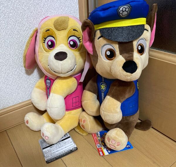 パウ・パトロール なでなでBIGぬいぐるみ チェイス スカイ 2個セット