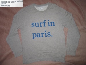 CUISSE DE GRENOUILLE surf with ABAHOUSE コラボ キュイス ドゥ グルヌイユ surf in Paris. デカロゴ スウェット トレーナー S サーフィン