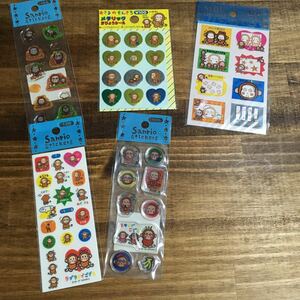 Редкий Sanrio 1993 1996 1997 Omonkichi Seal 5 Peee Set Set