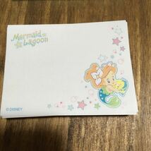 おすそ分けファイル等　ディズニー　メモ　ディズニーリゾート　リトルマーメイド ベビーアリエル　メモ　ペン　セット　メモ50枚_画像2