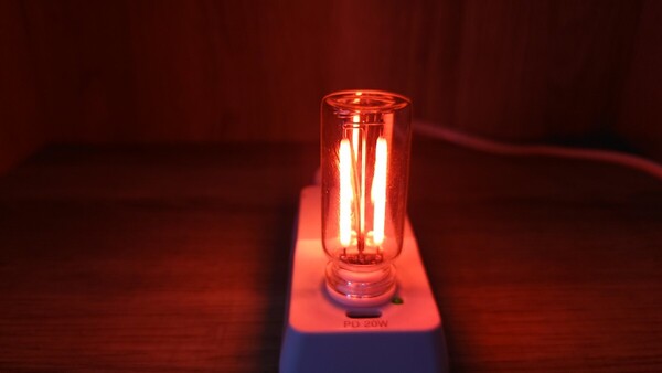 レトロ風LED調光ランプ 赤 デコトラ軽トラ旧車ドリフト カスタムカー ラブ灯 水中花