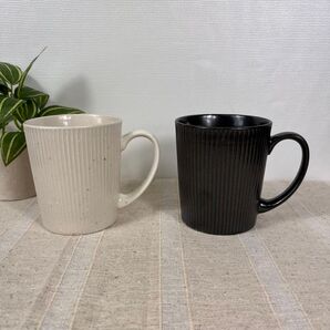 【新品・限定品】美濃焼 マグカップ2個セット ホワイト マットブラック