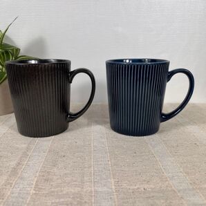 【新品・限定品】美濃焼 マグカップ2個セット マットブラック ネイビー