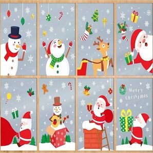 ●1点限り● 6枚入 クリスマス 飾り ステッカー 静電気シール 窓ステッカー 静電ステッカー ウォールステッカー 剥がせる