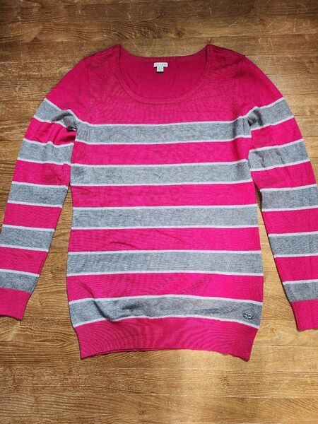 ゲスGUESS ボーダー柄ニットカットソー XL サイズ カットソー ボーダー ニット