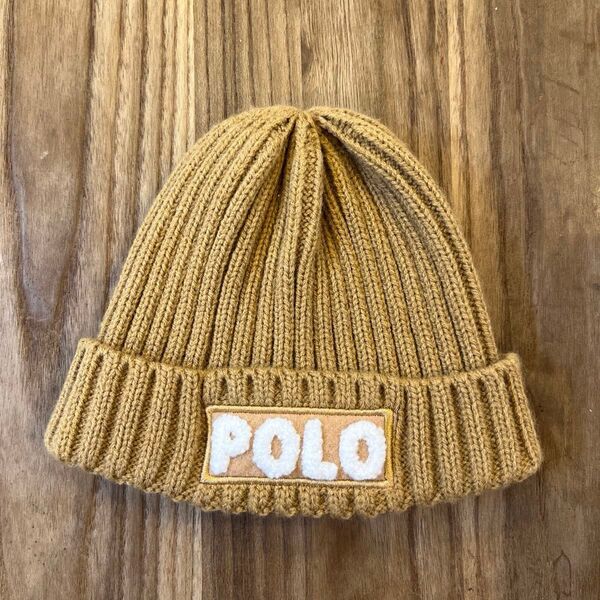 POLO ポロベビー マスタード ニット帽 46〜50cm