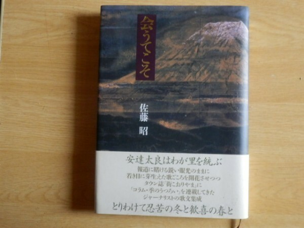 会うてこそ 佐藤昭 著 平成22年初版 邑書林