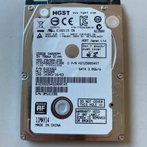 【状態：正常】中古 ハードディスク 2.5インチHDD HITACHI 日立 SATA HTS545025A7E380 250GB 厚さ：7MM (使用時間：14282h）_画像1