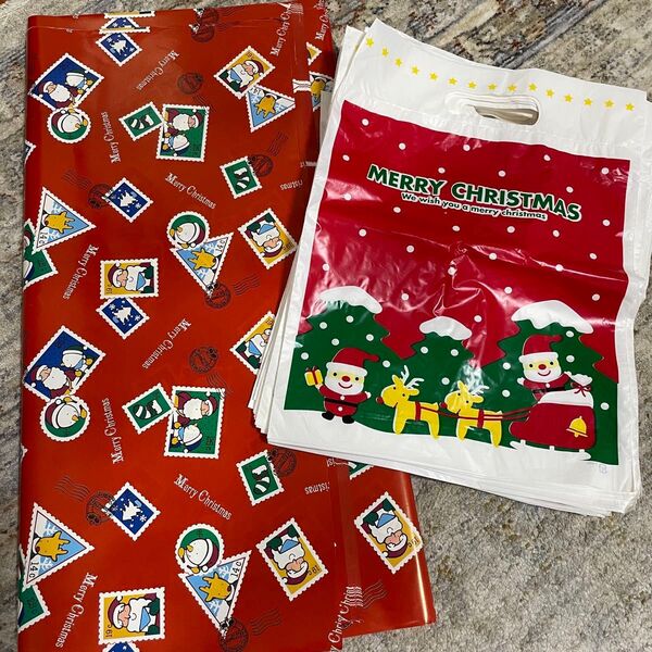 【クリスマス】包装紙 袋 ポリ袋 プレゼント ラッピング