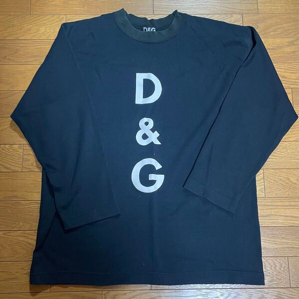 D&G ロゴTシャツ ブランド古着 長袖Tシャツ ブラック