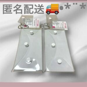 【人気・品薄レア】ダイソー カラビナクリアポーチ ミニポーチ付き 2個
