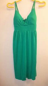 ★Derek Heart★Ladies One Piece Sleeveless Green Dress レディースワンピースグリーンドレス SIZE M　USED IN JAPAN 緑