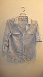 ★FOREVER 21★アメリカフォーエバー21ストライプレディーストップスドレスシャツサイズS Ladies Tops Striped Dress shirts size S