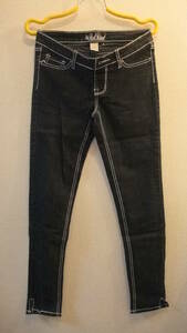 ★Red Rivet Jeans★Ladies Black jeans sizeS レディーススキニージーンズ黒白ステッチカントリー調　ウエスト80Cm　股下76Cm