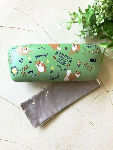 しばたさんメガネケース♪しばたさんデイズ 柴犬 めがねケース メガネ拭き付 送料込み