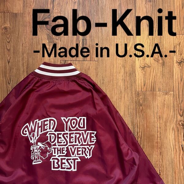 USA製美品!!【Fab-Knit ファブニット】ナイロンジャケット 一点物 80s 90s