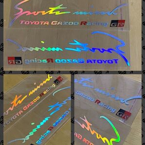 GR レインボーメッキ新品ステッカー 反転正転2枚セットヴェルファイア ノア