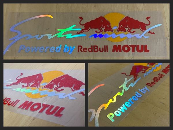 Red bull レッドブルMOTULレインボーメッキ新品ステッカー