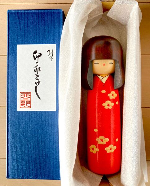 【新品未使用★】卯三郎こけし かわいい女の子 箱入り日本文化 お土産