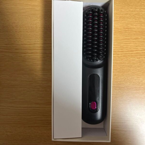 コードレスUSB充電式ヘアストレートナーブラシ ヒート付き