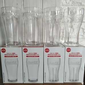 コカコーラ オリジナル限定デザイングラス 4個セット 未使用