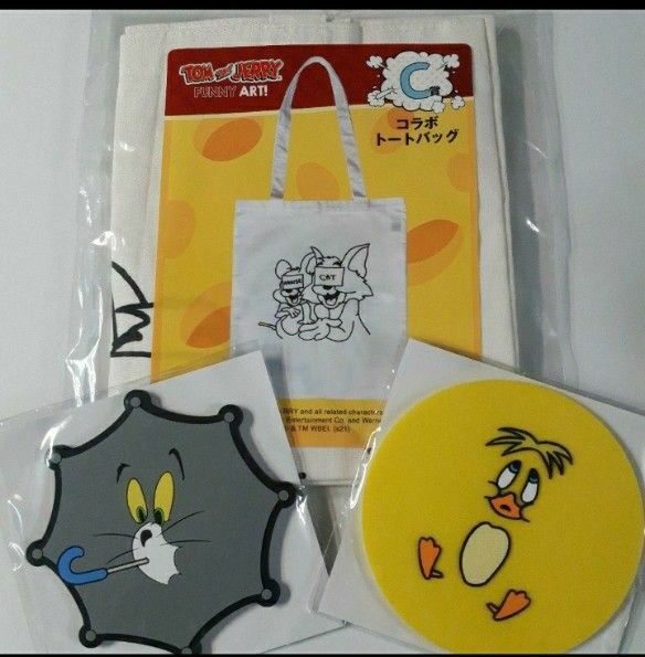 トムとジェリー ハッピーくじ コラボトートバッグ ラバーコースター おまとめ