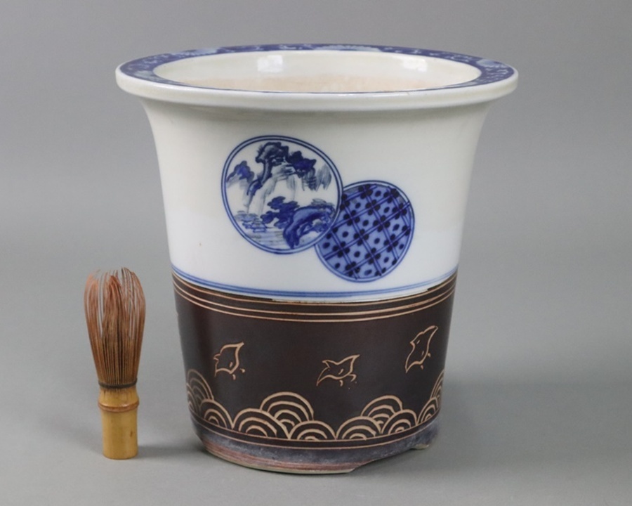 楽天市場】【中古】盆栽鉢 伊万里 真泉作 桜印有 小型 長辺 約