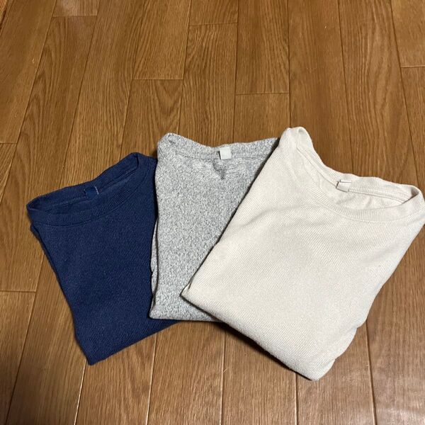 UNIQLO ソフトニットフリースクルーネックT(中古品)