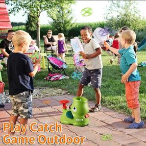 フライング ディスク プロペラ ランチャー 子供 おもちゃ ポップアップ空飛ぶ円盤マシン