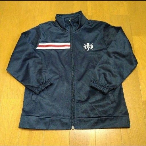 キッズサイズ120㎝ ジャージ 薄手 裏起毛 軽量 柔らか 上着 ネイビー 紺色 オシャレ 不快感防止機能