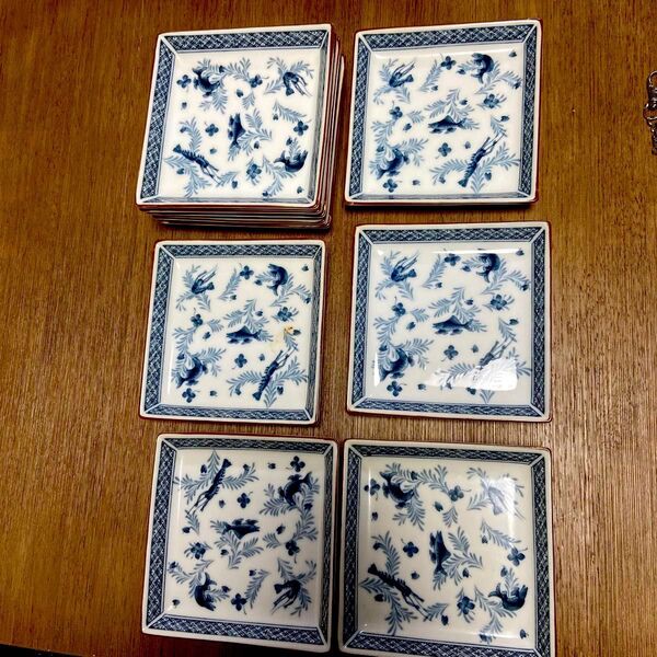たち吉 長角皿 13×13 10枚セット