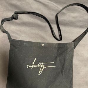 subciety ショルダーバッグ 黒 キャンバス サコッシュ